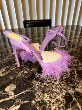 Kendall Miles Posh Feather Heels